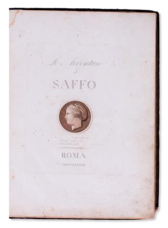 VERRI, ALESSANDRO.  Tresham, Henry. Le Aventure di Saffo, Poetessa di Mitilene.  1784